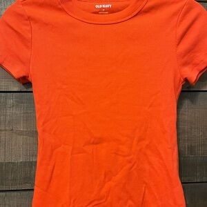 Old Navy Women's Bright Orange Tee